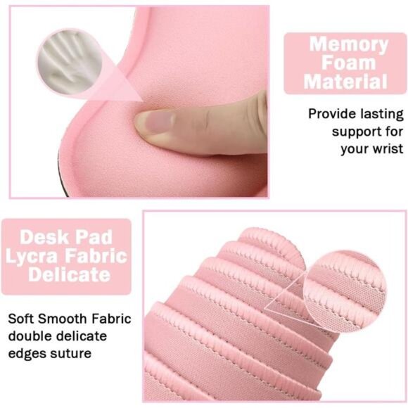 4-in-1 Large Mouse Pad, Keyboard Wrist Rest Pad & Wrist Support Mousepad Set - Picture 5 of 8